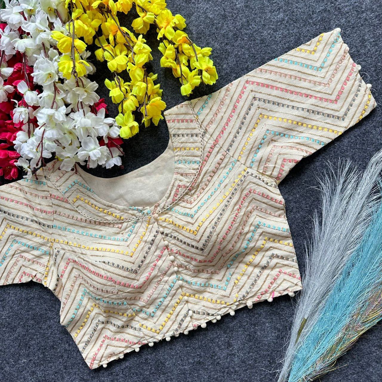 Designer Cambric Cotton Blouse